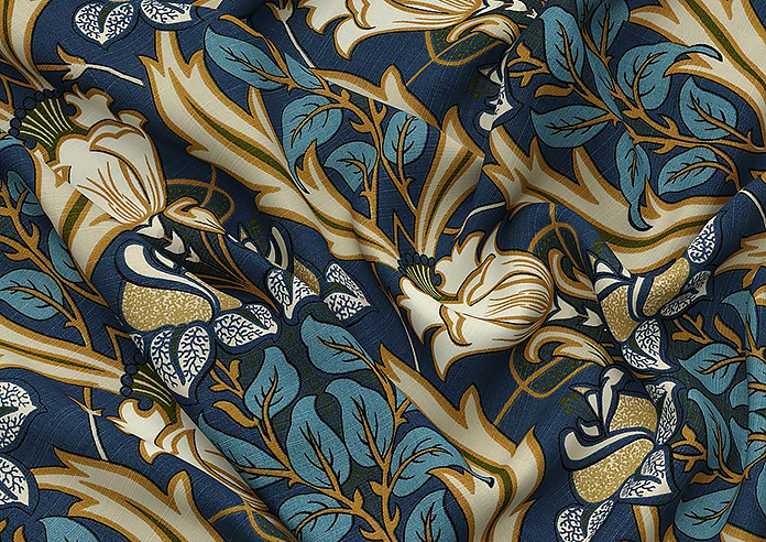 Acanthus, Navy - Twist&Fit Roman Blind - Image 4